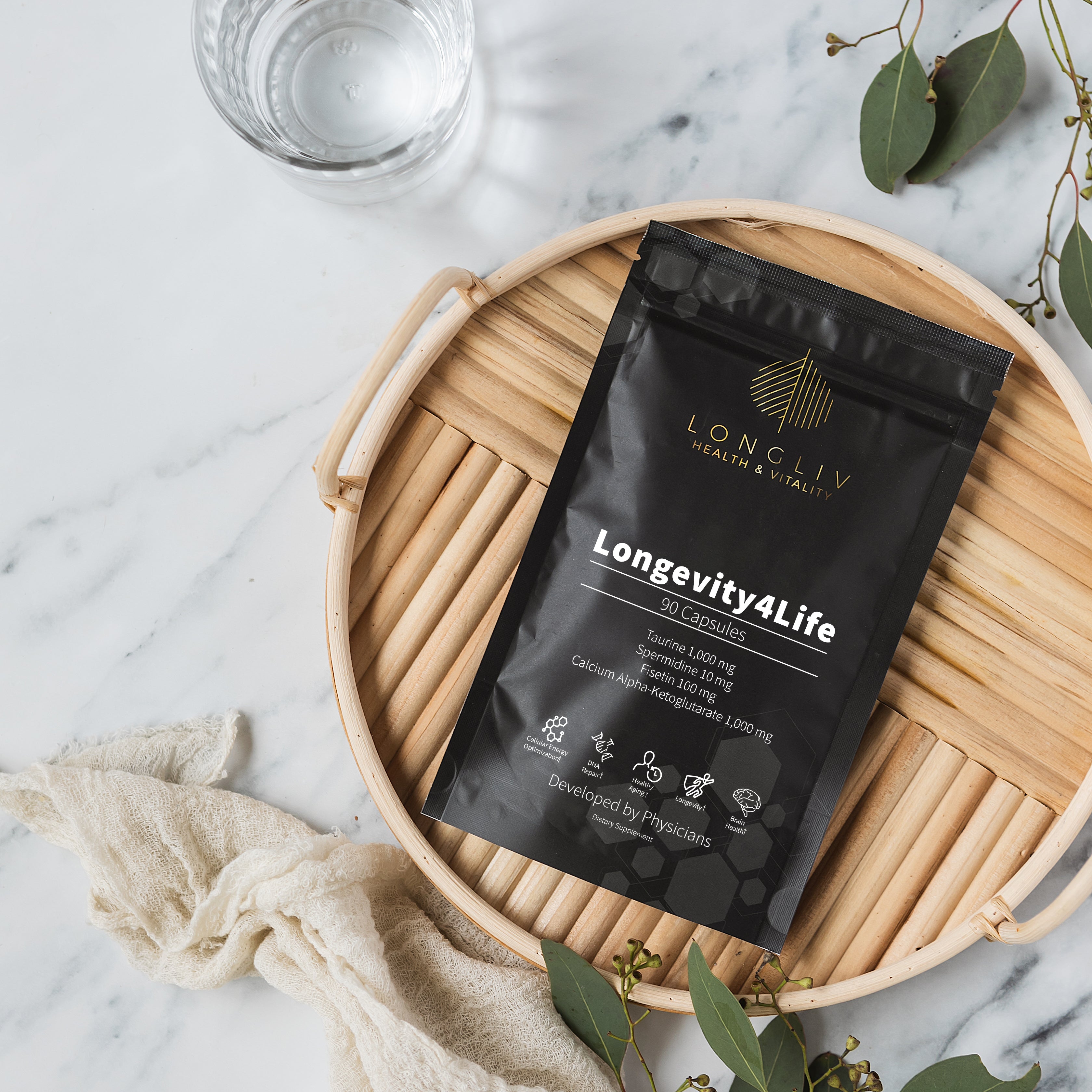 Longevity4Life Capsules, Resveratrol Capsules & NMN Powder (new packaging) Bundle